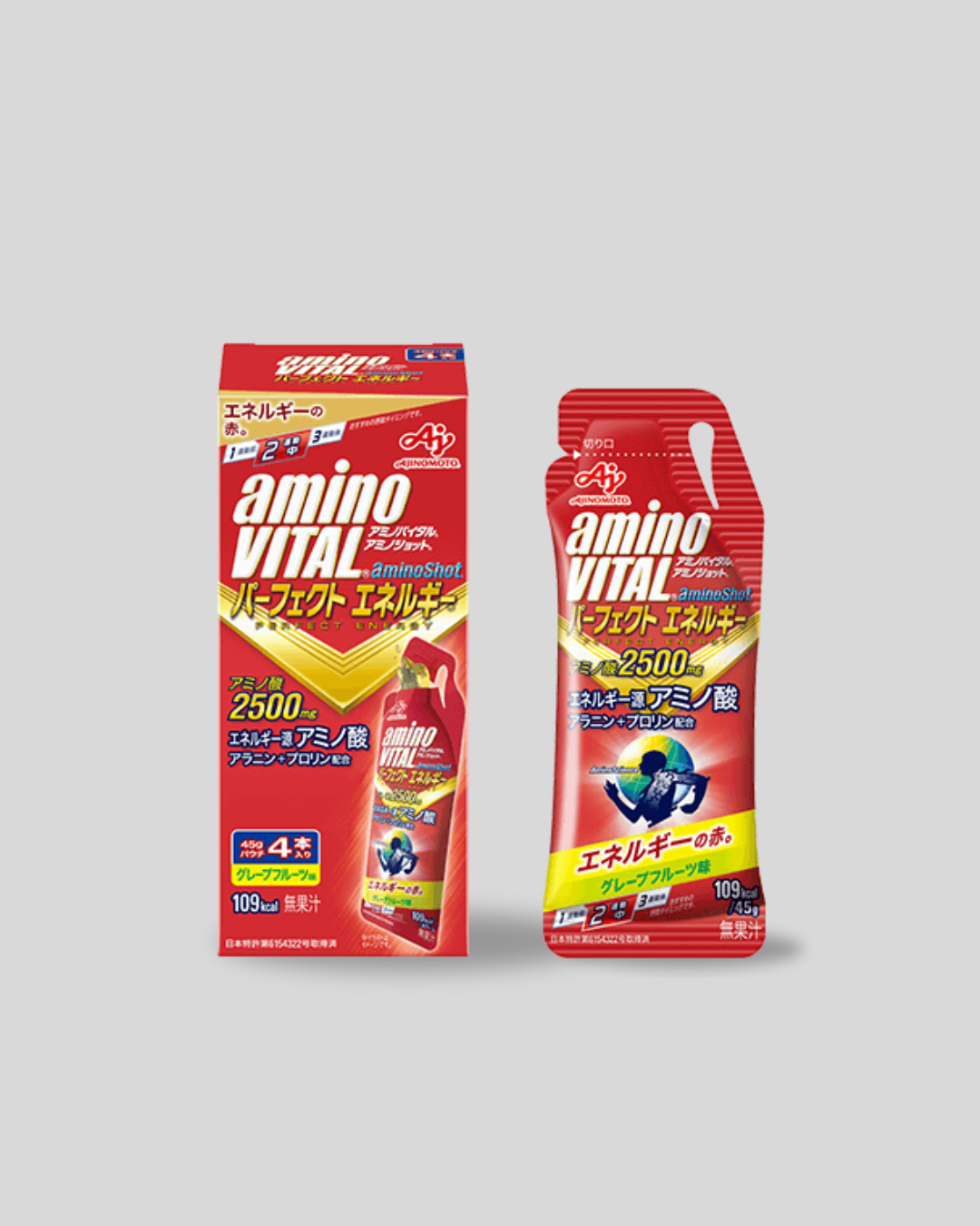 <strong>味之素 Amino Vital Amino Shot 完美能量果冻饮料(葡萄柚味)45g x 10|2500mg氨基酸(丙氨酸+脯氨酸)</strong>