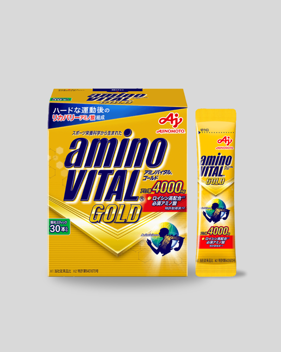 <strong>味之素 Amino Vital GOLD 氨基酸粉(葡萄柚味)30条|4000mg BCAA+EAA|运动营养补剂</strong>