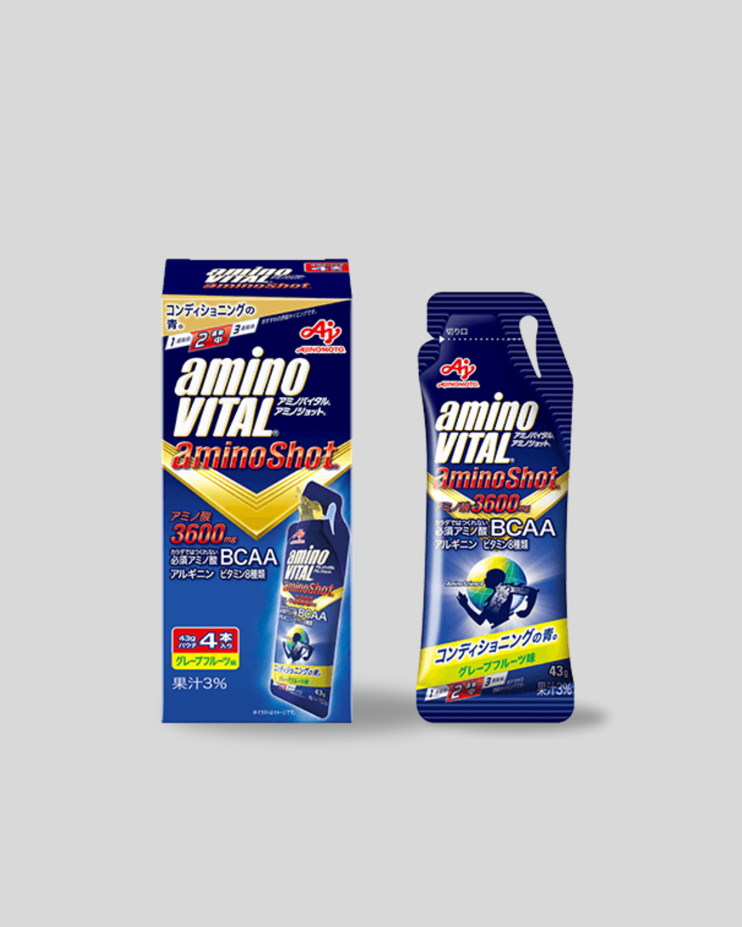 <strong>味之素 Amino Vital Amino Shot BCAA 果冻饮料(葡萄柚味)43g x 10|3600mg氨基酸 + 8种维生素</strong>