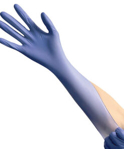 Alternative view of 川西工业 丁腈手套 Quick Fit 无粉 蓝色 M 250只装 #2065 无粉 符合《食品卫生法》 防感染 穿脱顺畅 左右通用