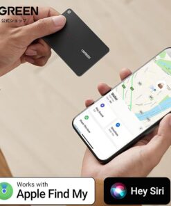 UGREEN Finder slim——防丢失标签，超薄1.7mm，超薄钱包定位器，AirTag替代品，SmartTrack卡，支持Apple“查找”功能，智能标签，智能追踪器，IP68级防水，可充电，防遗忘追踪卡，适用于钱包、钥匙、行李标签，防遗失标签
