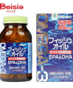 ORIHIRO 鱼油 180粒 45天份 | EPA&DHA 欧米伽-3脂肪酸 ORIHIRO 沙丁鱼 EPA DHA 不喜欢吃鱼 欧米伽-3 不饱和脂肪酸 营养补充剂 每日建议摄入量4粒 营养补充食品 软胶囊