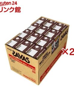 明治 Zavas 牛奶蛋白 MILK PROTEIN 0脂肪 可可味（12瓶装×2套（每瓶200毫升））
