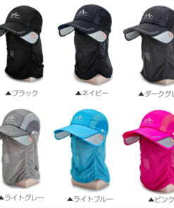 GUANLIN 跑步帽 防紫外线 带遮阳板 面部遮挡 护脸 运动帽 网眼 深帽檐 帽子 速干 透气 男士 夜间 反光材料 女士 的另一种观点