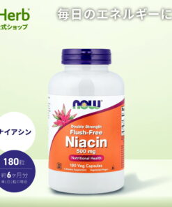 NOW Foods 烟酸 NOW Foods 维生素B3 维生素B族 维生素B 营养补充剂 无潮红 维生素 维生素补充剂 肌醇 植物性 素食胶囊 500mg 180粒