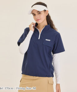 Alternative view of 7906 袖印花 U领 弹力 防紫外线 长袖内搭 高尔夫服装 女款 春秋款 防紫外线 防晒 内搭 弹性 弹力 德尔索尔 高尔夫 M L LL 3L 大码 秋季上衣 女款 白色 长袖 U领 柔软