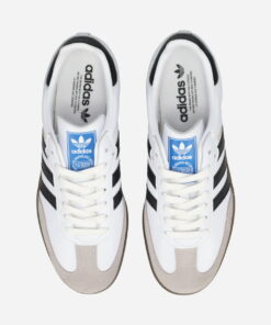 Alternative view of adidas SAMBA OG 阿迪达斯 SAMBA OG 男款 女款 运动鞋 RUNNING WHITE/CORE BLACK/CLEAR GRANITE 白色 黑色 B75806