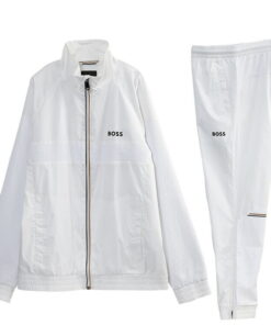 Alternative view of BOSS 套装 运动服 涤纶 × 格子针织拼接 50541286-100 WHITE 白色 BOSS 上下套装