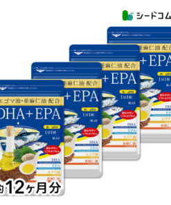 含紫苏籽油、亚麻籽油的DHA+EPA≪约12个月用量≫保健品 欧米伽3 亚麻酸 紫苏籽油 亚麻籽油 二十二碳六烯酸 二十碳五烯酸 保健品 DHA EPA 青鱼 美容 健康 保健品 紫苏籽油
