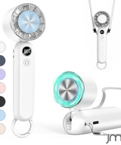 便携风扇 带冷却板 清凉感 手持风扇 迷你风扇 小型 台式 挂颈式 附挂绳和卡扣 3档风速调节 长时间运行 USB充电 静音 轻便 小巧 便于携带 预防中暑 户外活动 通勤 上学 强风 送风 降温效果 凉爽