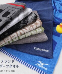 运动毛巾 品牌 毛巾 运动 匡威 美津浓 100%纯棉 约34×110cm（社团活动 毕业礼物 入学礼物 礼品 印有Logo 运动品牌）