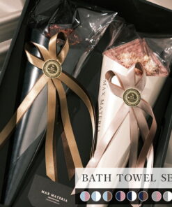 MAXMATERIA 源自树木的毛巾 MAXMATERIA 结婚贺礼 花束毛巾 浴巾 礼品套装 花束 BATH TOWEL 礼物 礼品 花卉 回礼 花 退休 高级 情侣毛巾套装 时尚