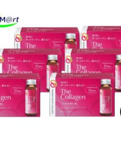 资生堂 The Collagen 50ml×10支 美容专利成分（越橘＋阿姆拉果） 番茄籽提取物 樱花提取物 GABA 花青素 低分子胶原蛋白 透明质酸 神经酰胺 维生素C (4909978206833-6)