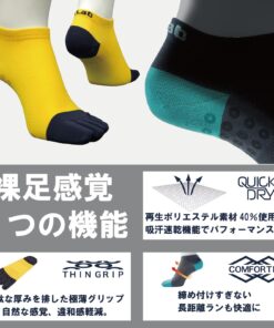 Alternative view of Mimlab 袜子 跑步袜 吸汗 吸水 透气 袜子 薄款 防滑 日本制造 五趾袜 田径 男士 女士 不移位 防磨脚 脚踝 凉爽 舒适 不闷热 透气 运动