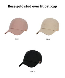 Alternative view of VARZAR 修颜效果 深V帽檐 玫瑰金铆钉宽松棒球帽 ☆ 帽子 简约 女款 防紫外线 纯色 韩系时尚 四季皆宜 韩国品牌 VARZAR