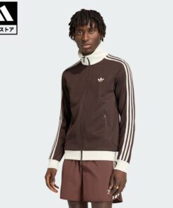 阿迪达斯 adidas 可退货 休闲 经典 运动夹克 Originals 男士 服装 运动衫 棕色 KE1665