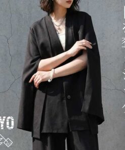 一款与众不同的夹克。无领夹克 女款 长袖 纯色 ・