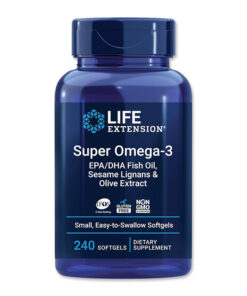 Life Extension 超级欧米伽-3 EPA/DHA 鱼油 芝麻木酚素 橄榄提取物 240粒 软胶囊 约2个月用量 Life Extension Super Omega-3 EPA/DHA Fish Oil