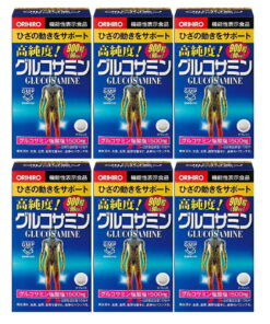 Orihiro 高纯度葡萄糖胺胶囊 900粒装×6盒套装｜含胶原蛋白及鲨鱼软骨