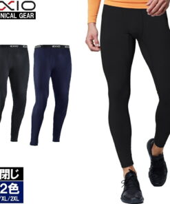 EXIO 防寒 发热 保温 内衬绒 压缩 紧身裤 男士 前开裆 9分裤 紧身裤 运动裤 冬季运动 内衣 高尔夫 棒球 M-2XL P-23