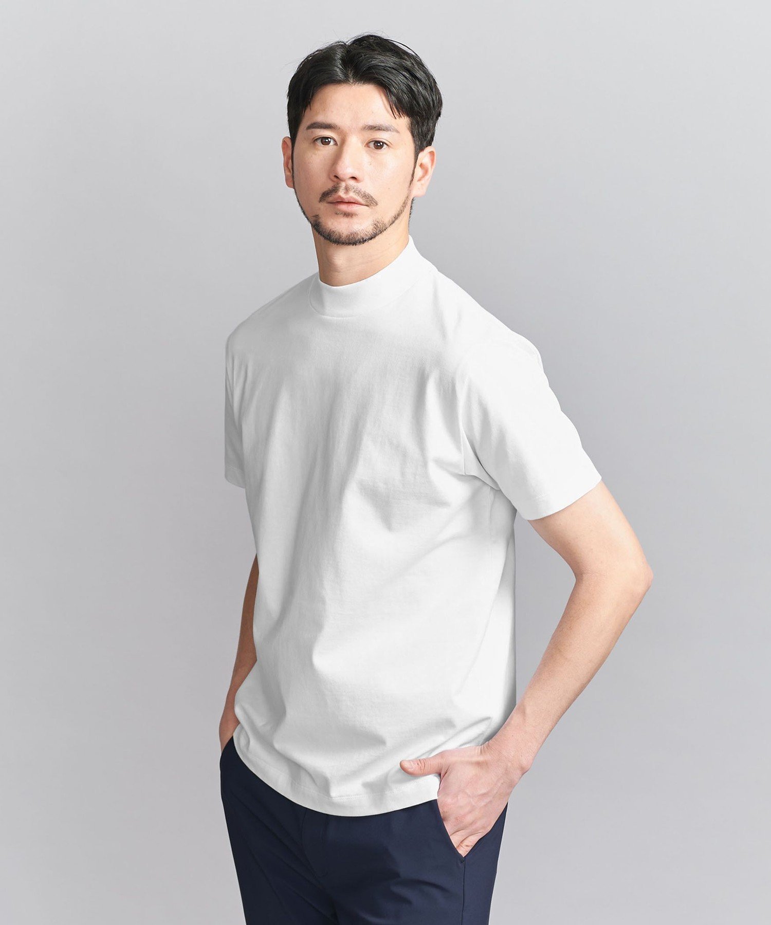 BEAUTY&YOUTH UNITED ARROWS 透视格纹高领针织衫 BEAUTY&YOUTH UNITED ARROWS 上衣 针织衫/T恤 藏青色 黑色 白色 灰色