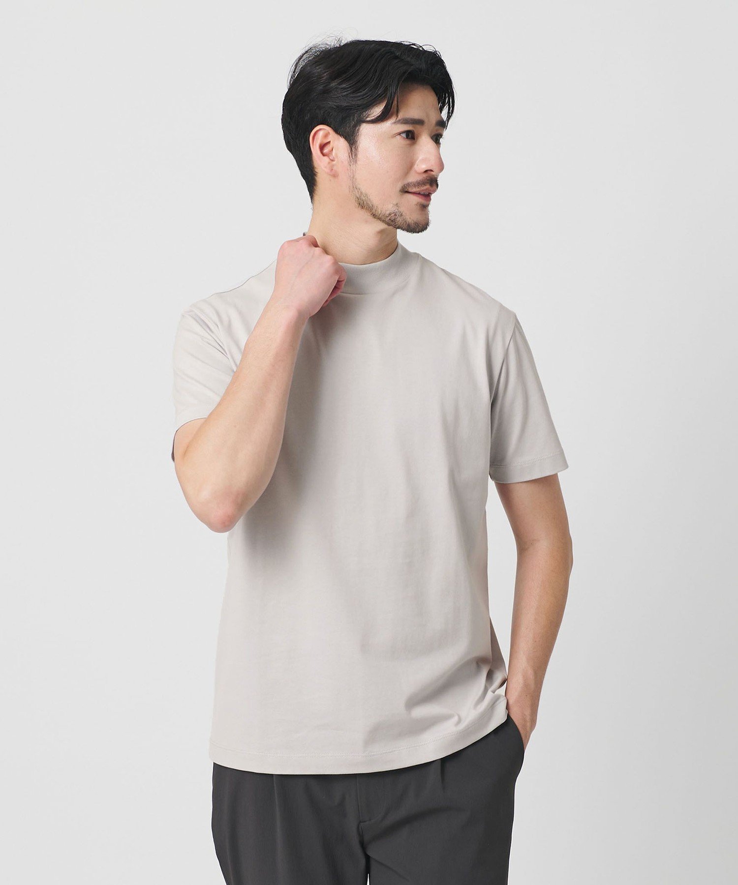 BEAUTY&YOUTH UNITED ARROWS 透视格纹高领针织衫 BEAUTY&YOUTH UNITED ARROWS 上衣 针织衫/T恤 藏青色 黑色 白色 灰色 - 图片 3