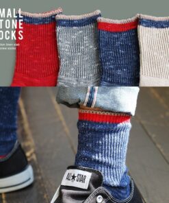 SMALL STONE SOCKS 小石头袜 罗纹袜 袜子 拼色 不规则纹理 粗纺 男士 女士 日本制造 男女通用 颜色 40多岁 50多岁 | 时尚 可爱 休闲罗纹袜 帕蒂