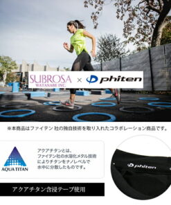 Alternative view of SUBROSA × phiten 女款 圆领 短袖 衬衫 运动 运动服 Phiten 上衣 支撑 吸湿速干 排汗 清凉 瑜伽 健身房 品牌标识 高尔夫 SPORTS Aqua Titanium 内衣 贴身衫 运动装 时尚 黑色 白色 春夏秋冬