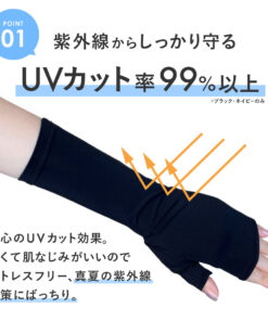 防紫外线手套 护臂 触感清凉 短款 无指防晒手套 防晒 绝对不晒黑 透气不闷热 支持操作手机 驾驶 时尚 防晒 女款 米色 藏青色 黑色 W6810-02 的另一种观点