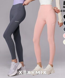 Zexy Mix xexymix 紧身裤 侧袋 高腰 提臀 Y字型遮盖 防紫外线 瑜伽服 普拉提服 下装 运动服 训练服 女装 健身服 健身房服 Zexy Mix xfl1ll1505