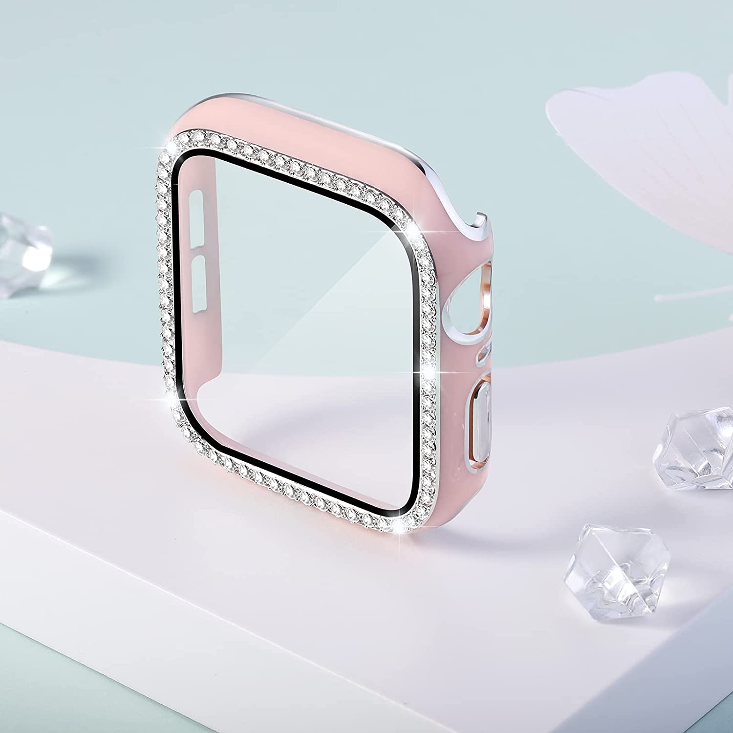 Apple Watch 表壳 屏幕保护 表套 闪亮款 Apple Watch 水钻 系列 SE SE2 SE3 11 10 9 8 7 6 4 5 高级款 42mm 46mm 40mm 44mm 41mm 45mm 女士款 时尚 可爱 钻石 奢华 - 图片 3