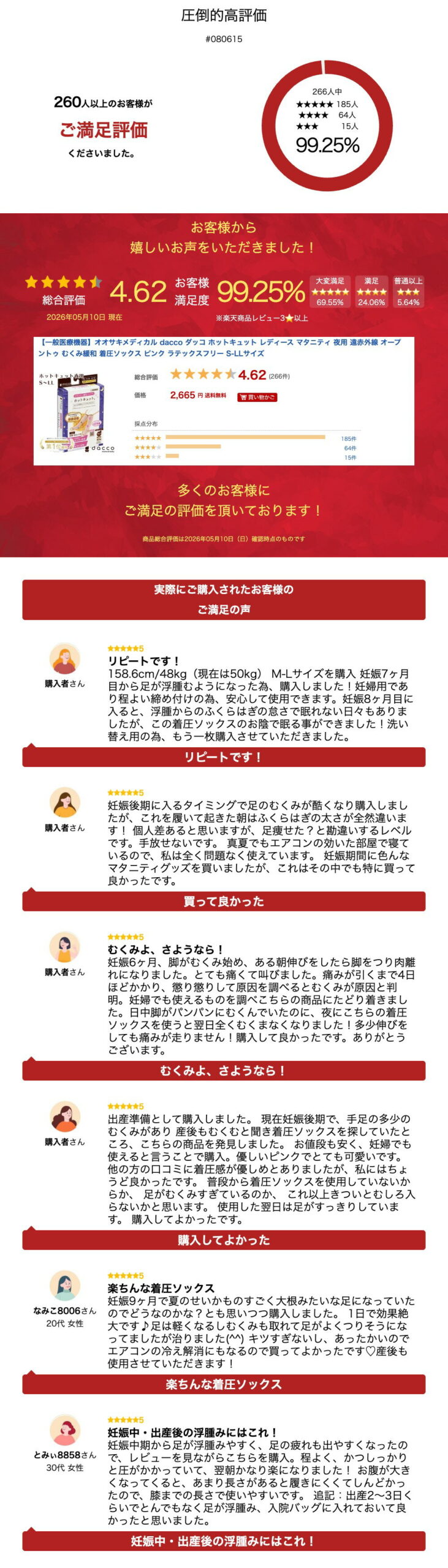 大崎医疗 dacco 抱抱 暖足 女士 孕妇 夜用 远红外线 露趾 缓解水肿 压力袜 粉色 无乳胶 S-LL码 - 图片 3