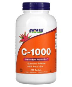 NOW Foods 维生素C-1000 2瓶装 NOW Foods 维生素C 营养补充剂 缓释型 玫瑰果 植物性 片剂 1,000mg 250粒 × 2瓶 的另一种观点