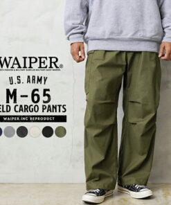 WAIPER.inc 美军 M-65 野战工装裤 早期款｜军裤 军用裤 男士 阔腿裤 军品 美式休闲 复古 复刻 橄榄绿 缎面面料 棉尼龙 防寒 铝拉链 宽松版型