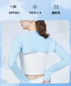 Alternative view of 防晒袖套 波莱罗款 不易滑落 高尔夫服饰 防紫外线 女款 触感清凉 防晒衣 内搭 清凉透气 吸汗速干 运动 骑行 驾驶 防紫外线 户外 高尔夫 网球 自驾 跑步 防晒 UPF50+
