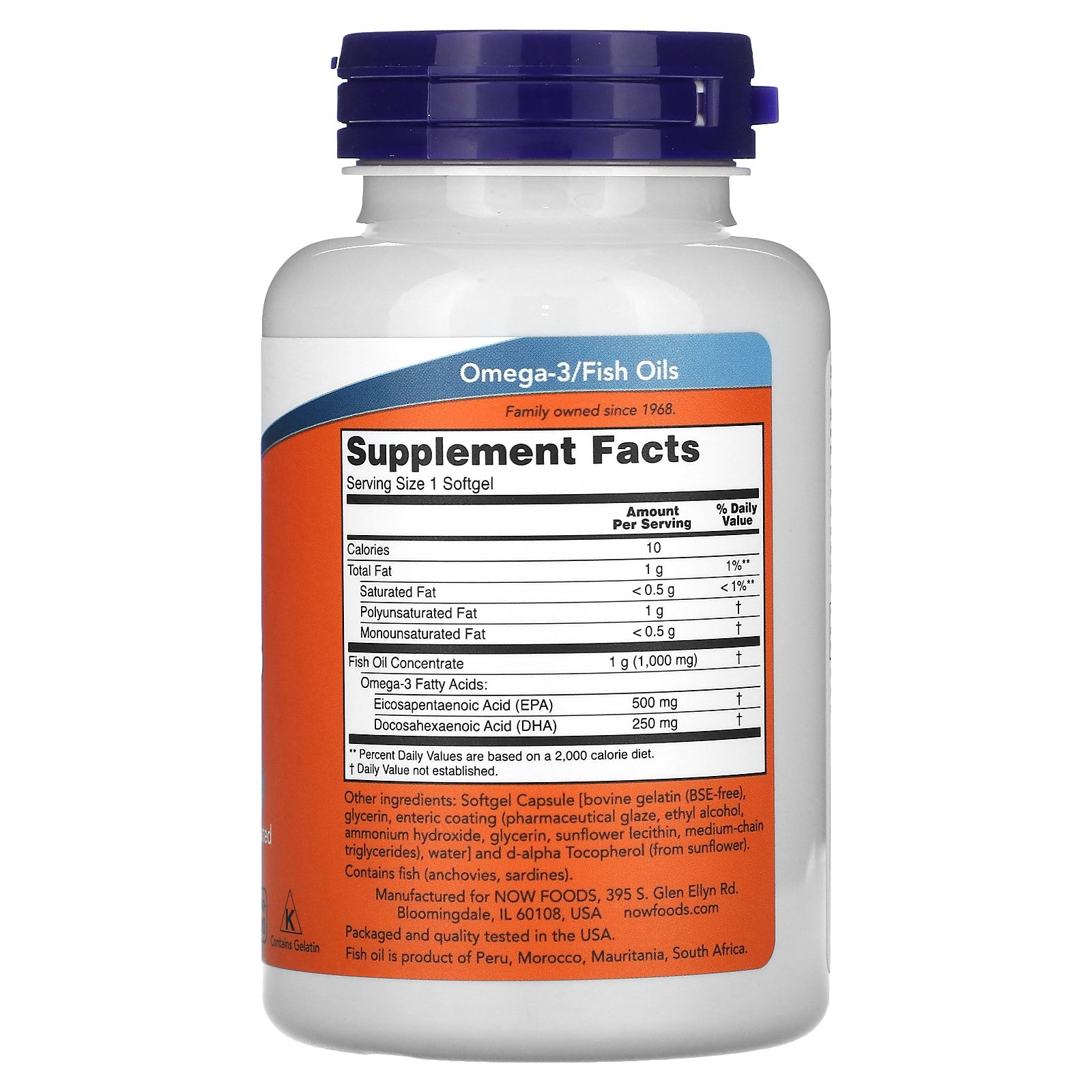 NOW Foods 超强效欧米伽-3 NOW Foods 营养补充剂 欧米伽-3脂肪酸 欧米伽-3 DHA 二十二碳六烯酸 EPA 二十碳五烯酸 鱼油 软胶囊 90粒 - 图片 3