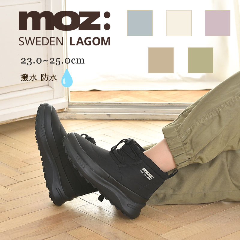 MOZ 女士雪地靴 厚底 毛绒内衬 防水 防寒 防滑 耐冻 易于行走 尼龙防滑 保暖 雪地 防滑 露营 户外 moz 短靴 鞋 秋季 冬季