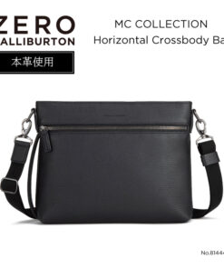 Zero Halliburton ZERO HALLIBURTON MC系列 | 横向斜挎包 肩包 日本制造 牛皮 真皮 高级皮革 采用YKK拉链（Exela系列） 男士款 结实耐用 81444