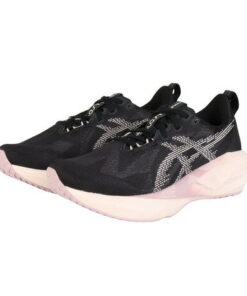亚瑟士（ASICS）（女款）跑步鞋 慢跑鞋 Nova Blast 5 黑色 粉色 1012B765.003