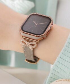 Alternative view of Apple Watch 保护壳 闪亮 时尚 10H 最高硬度 钢化玻璃 empire 原装 保护壳 带玻璃 女款 可爱 Apple Watch SE 40mm 41mm 42mm 44mm 45mm 46mm