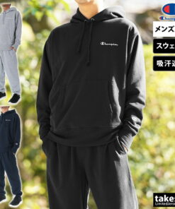 Champion 卫衣套装 男士 连帽卫衣 带帽·内刷毛 速干 套头连帽卫衣 品牌 Champion C3YS151 黑色 灰色 藏青色 3ds 促销 套装 大码 有 运动服 训练服 运动 时尚