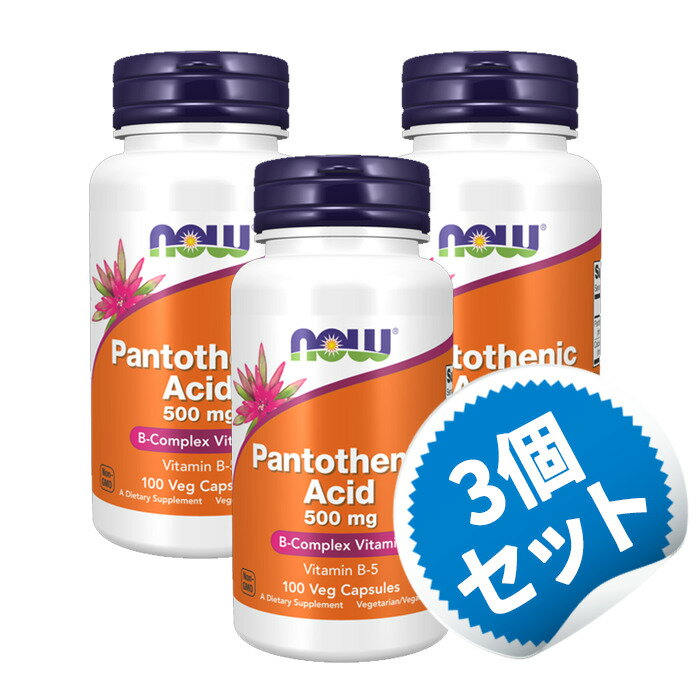 泛酸(维生素B5)500毫克 100粒 胶囊 Now Foods 维生素 营养补充剂