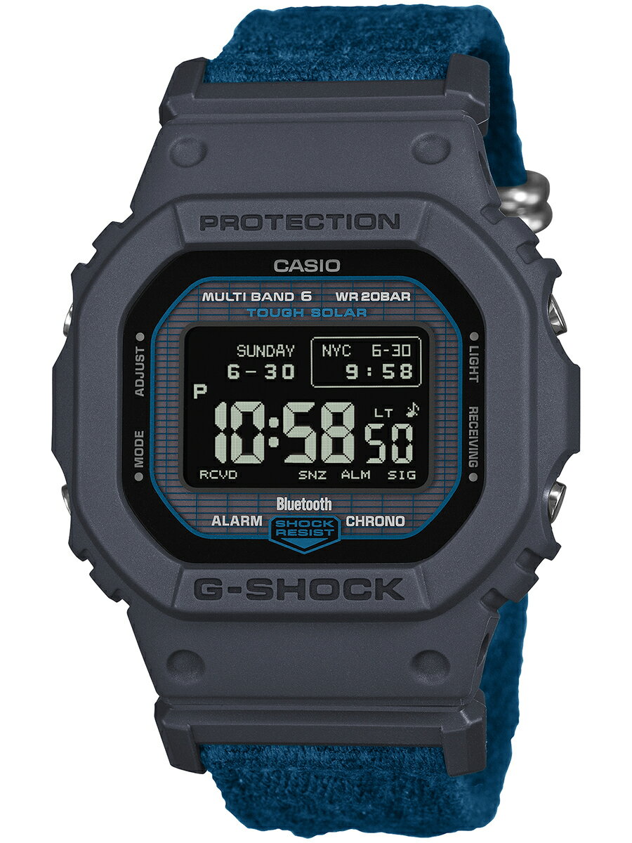 G-SHOCK 5600系列 废弃渔网再生材质 编织表带 GW-BX5600CBG-2JR 男士手表 电波太阳能 蓝牙 数字 方形 MIP液晶屏 日本国内正品 卡西欧 - 图片 2