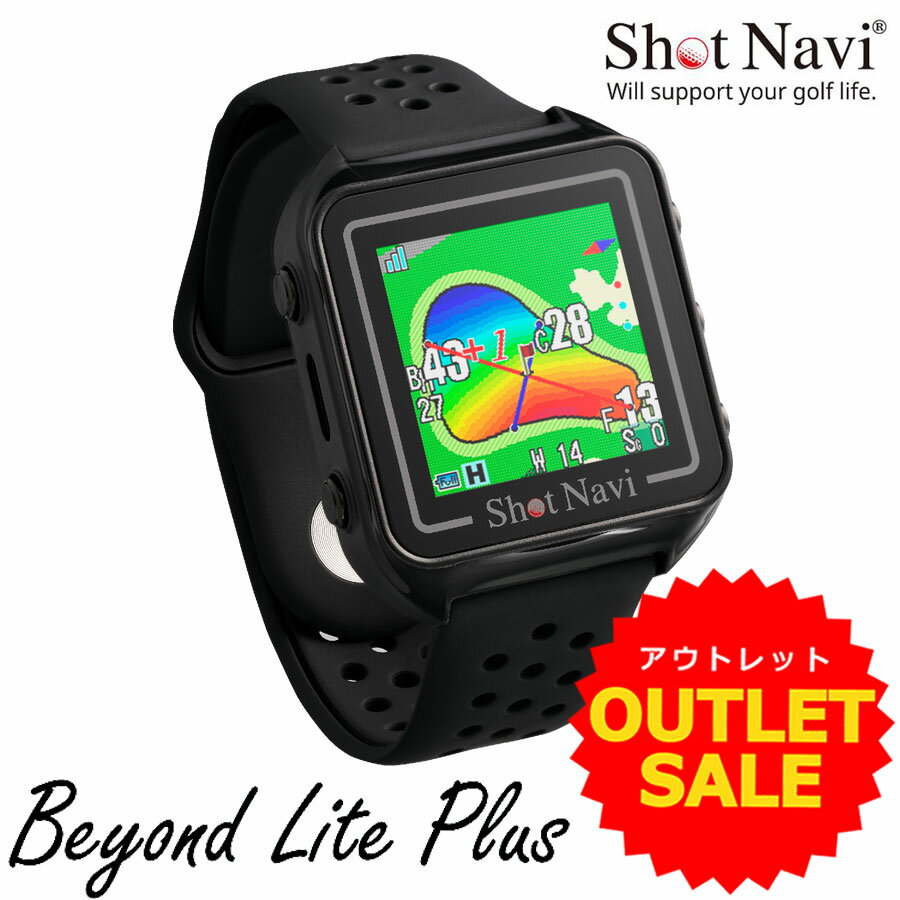 ☆超值福利:2年保修☆ShotNavi Beyond Lite Plus(黑色)ShotNavi Beyond Lite Plus〔高尔夫手表〕生活防水 日本制造 彩色 高尔夫用品 手表 GPS高尔夫导航 测距仪 父亲节