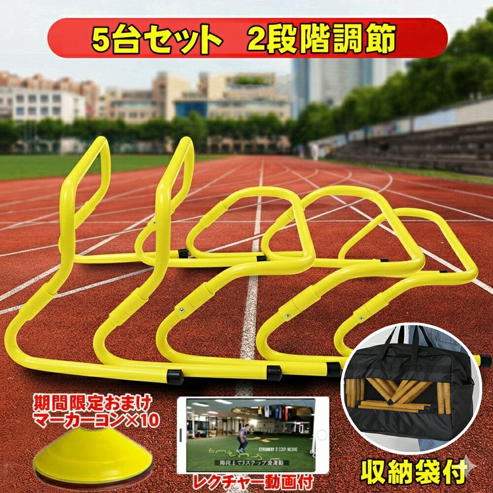 训练用迷你跨栏 折叠式 5件套 社团活动练习 敏捷性 速度 梯形训练 耐用 毕业 田径 竞技 毕业纪念 棒球 篮球 儿童至成人皆宜