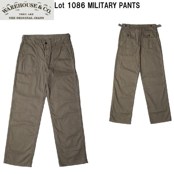 WAREHOUSE Lot.1086 人字纹军裤 MILITARY HERRINGBONE PANTS ウェアハウス WHPA-15SS014 (ウェアハウス)