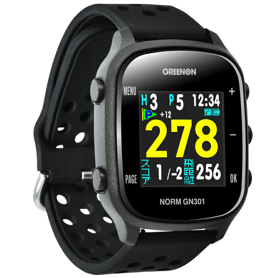 高尔夫测距表 腕表款 GreenOn 『THE GOLF WATCH NORM GN301』 GreenOn 『THE GOLF WATCH NORM GN301』 GPS球童 高尔夫导航 海拔差 - 图片 3