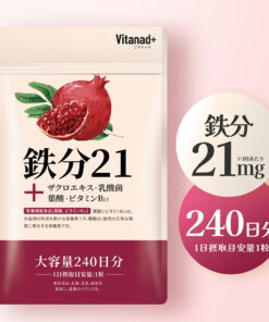 铁 21mg(240天份) 补铁剂 叶酸 缺铁 缓释型 片剂 日本制造 Vitanad+(维他纳德)