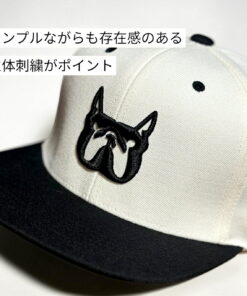 3D CAP 米白×黑色 立体刺绣 附原创贴纸 棒球帽 55-60.5cm 均码 可调节后扣 男士 女士 帽子 Beniburu 红谷屋 的另一种观点