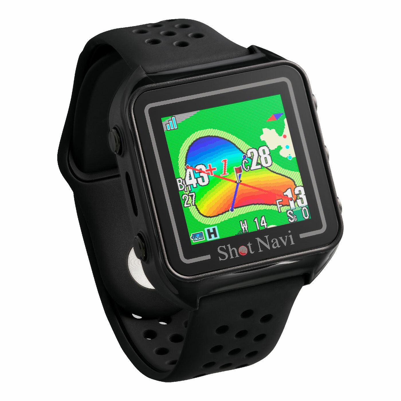 ☆超值福利:2年保修☆ShotNavi Beyond Lite Plus(黑色)ShotNavi Beyond Lite Plus〔高尔夫手表〕生活防水 日本制造 彩色 高尔夫用品 手表 GPS高尔夫导航 测距仪 父亲节 - 图片 3